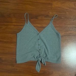Cropped v neck tank top